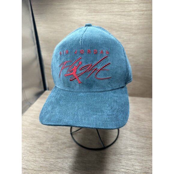 Vintage Nike Air Jordan Snapback Original Corduroy Hat Blue...